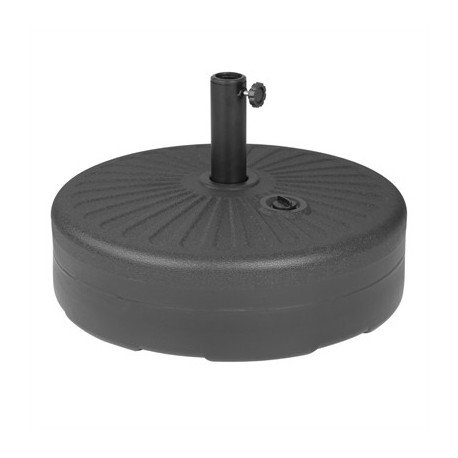 Bolero Black Plastic Parasol Base 40Ltr (filled)