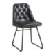 Harland Side Chairs Leather Vintage Black (2 Pack)
