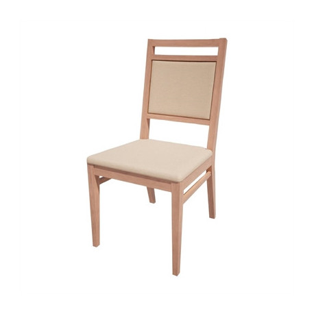 Bolero Bespoke Bia A Side Chair in Cream/Beech