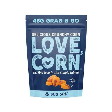 LOVE CORN Sea Salt Crunchy Corn Snack 45g (10 Pack)