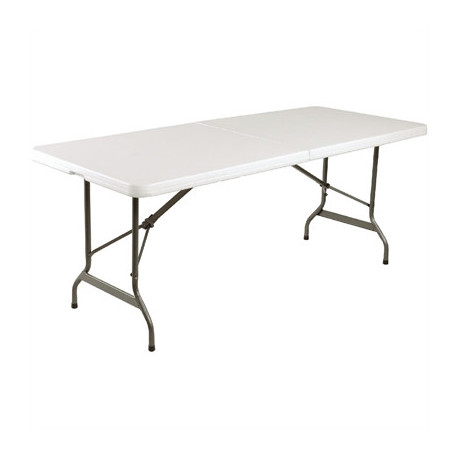 Bolero Rectangular Centre Folding Table 6ft White