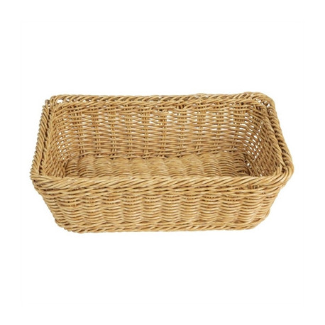 Olympia Polywicker Rectangular Basket Light Brown 300x230mm