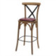 Bristol Bar Chair in Weathered Oak with Bison Bordeaux Seat