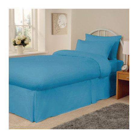 Mitre Essentials Spectrum Valances Kick Pleat Turquoise King