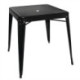 Bolero Bistro Steel Square Table Black 668mm (Single)