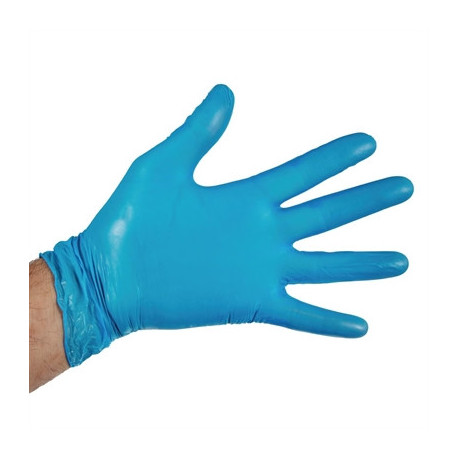 Hygiplas Powder-Free Vinyl Gloves Blue Large (100 Pack)