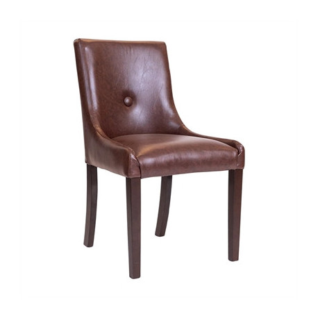 Bath Dining Chair in Dark Walnut & Bison Espresso (6 Pack)
