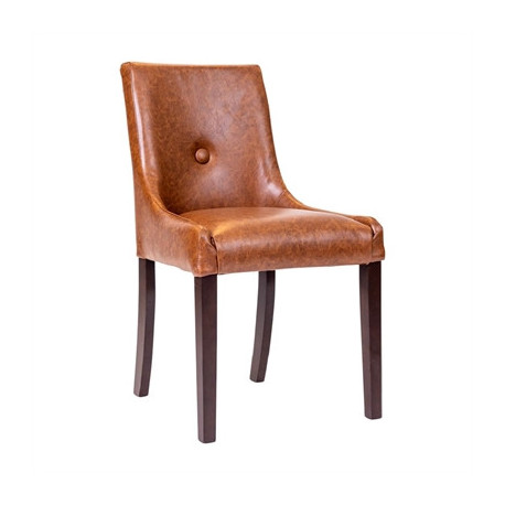 Bath Dining Chair in Dark Walnut & Bison Tan (6 Pack)
