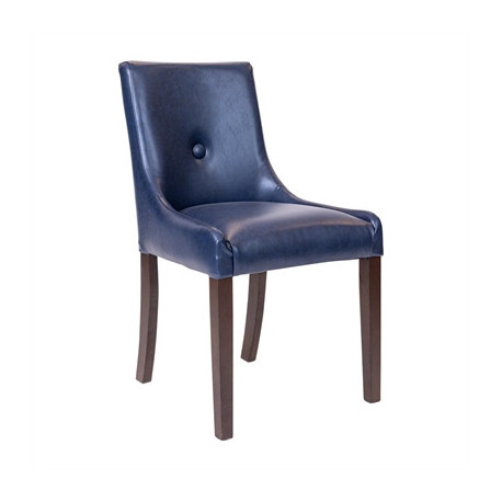 Bath Dining Chair in Dark Walnut & Bison Midnight (6 Pack)