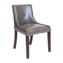 Bath Dining Chair in Dark Walnut & Bison Smoke (6 Pack)