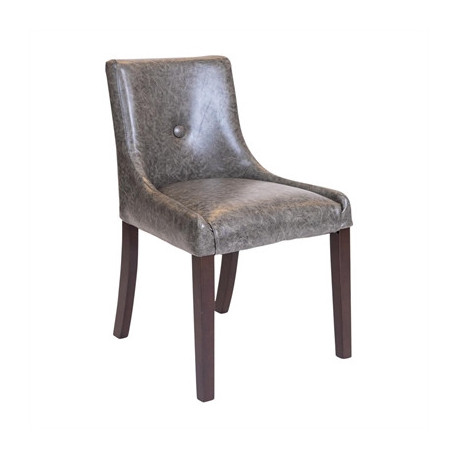 Bath Dining Chair in Dark Walnut & Bison Smoke (6 Pack)