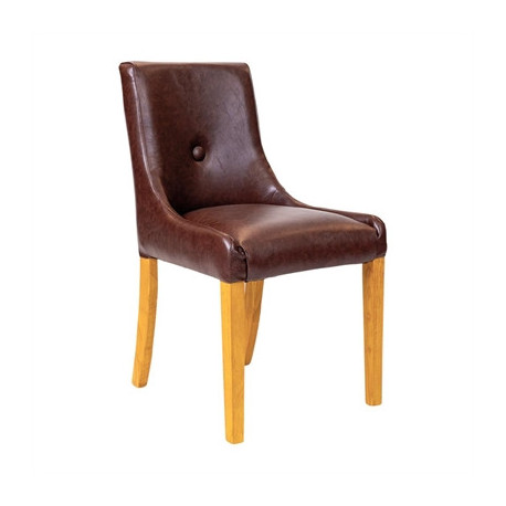 Bath Dining Chair in Soft Oak & Bison Espresso (6 Pack)