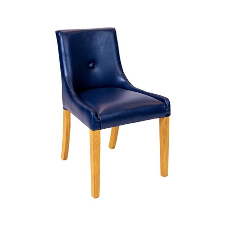 Bath Dining Chair in Soft Oak & Bison Midnight (6 Pack)