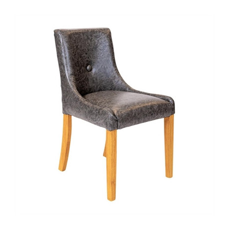 Bath Dining Chair in Soft Oak & Bison Smoke (6 Pack)