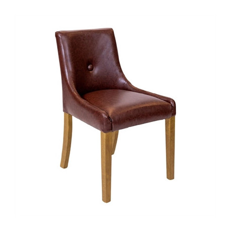 Bath Dining Chair in Weathered Oak & Bison Espresso (6 Pack)