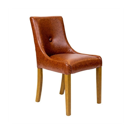 Bath Dining Chair in Weathered Oak & Bison Tan (6 Pack)