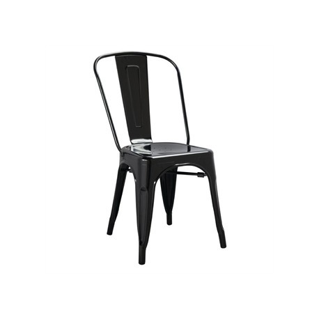 Bolero Bistro Side Chairs Steel Black (Pack of 4)